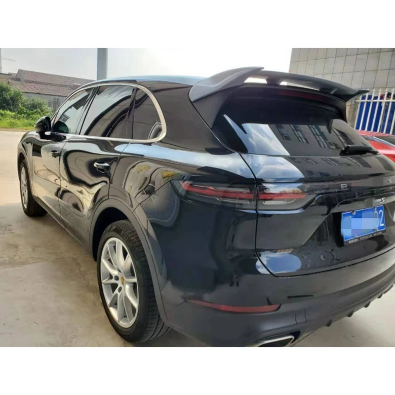 Для нового Porsche Cayenne спойлер заднего крыла Спойлер паста установка абс материал задняя крыша багажник спойлер праймер цвет-UP