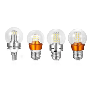 

E27 E14 Dimmable LED Bulb Lamps 5W 7W 9W 12W Lampada Gold / Silver LED Light Bulb AC 220V 230V 240V Bombilla Spotlight