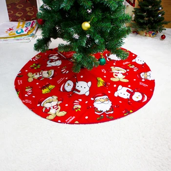 

Christmas 115cm Round Carpet Christmas Tree Skirt New Year Christmas Decor Home Festive Party Floor Decor Mat High Quality