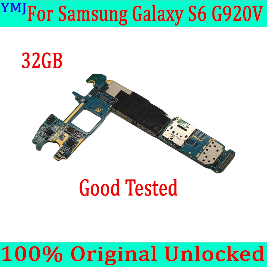 Оригинальная разблокированная материнская плата для Samsung Galaxy S6 G920V 32 ГБ с
