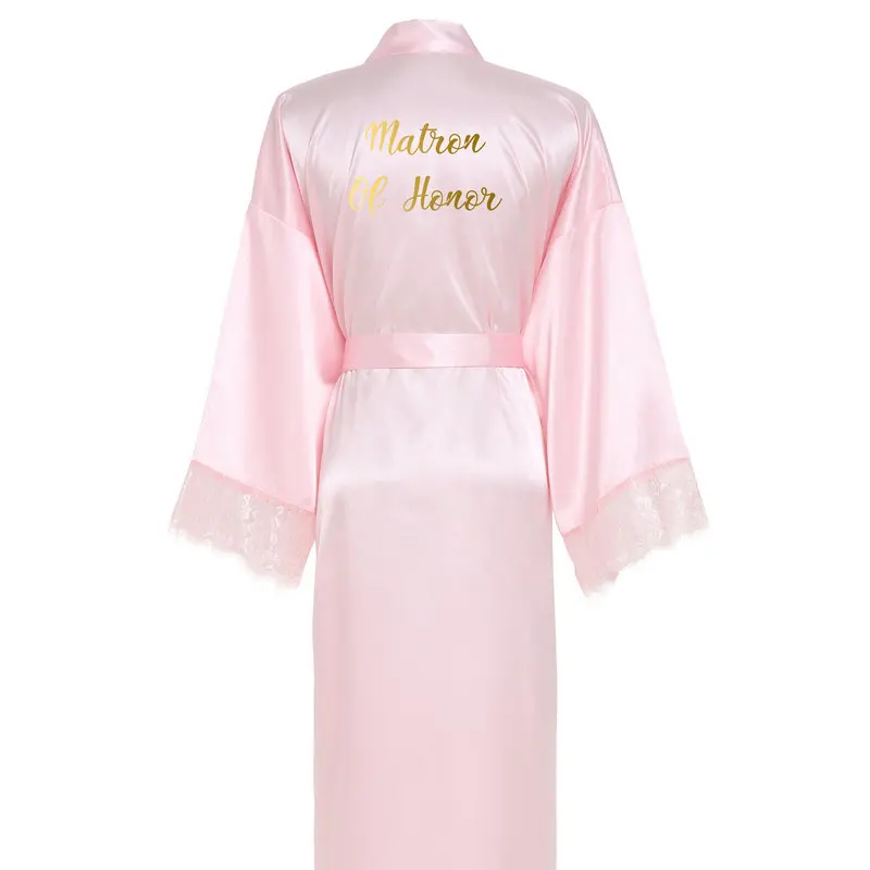 YUXINBRIDAL новые шелковые, атласные, с кружевами халат подружки невесты Свадебные платья Одежда для невесты на свадьбу, одежда с длинными банный халат; банный Неглиже