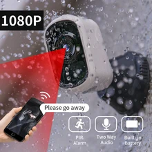 SDETER 1080P 충전식 배터리 카메라 IP 와이파이 카메라 야외 실내 비바람에 견디는 CCTV 보안 카메라 나이트 비전 오디오 P2P