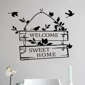 

New Design English Alphabet Bird Wall Sticker for Home Decor Stickers on The Wall Murals Living Room Decoration PVC Animal