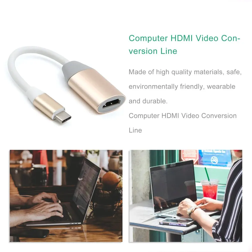 Для ноутбука Apple Mac type-C в Hdmi видео конвертер тип-c в Преобразование Hdmi линейный конвертер