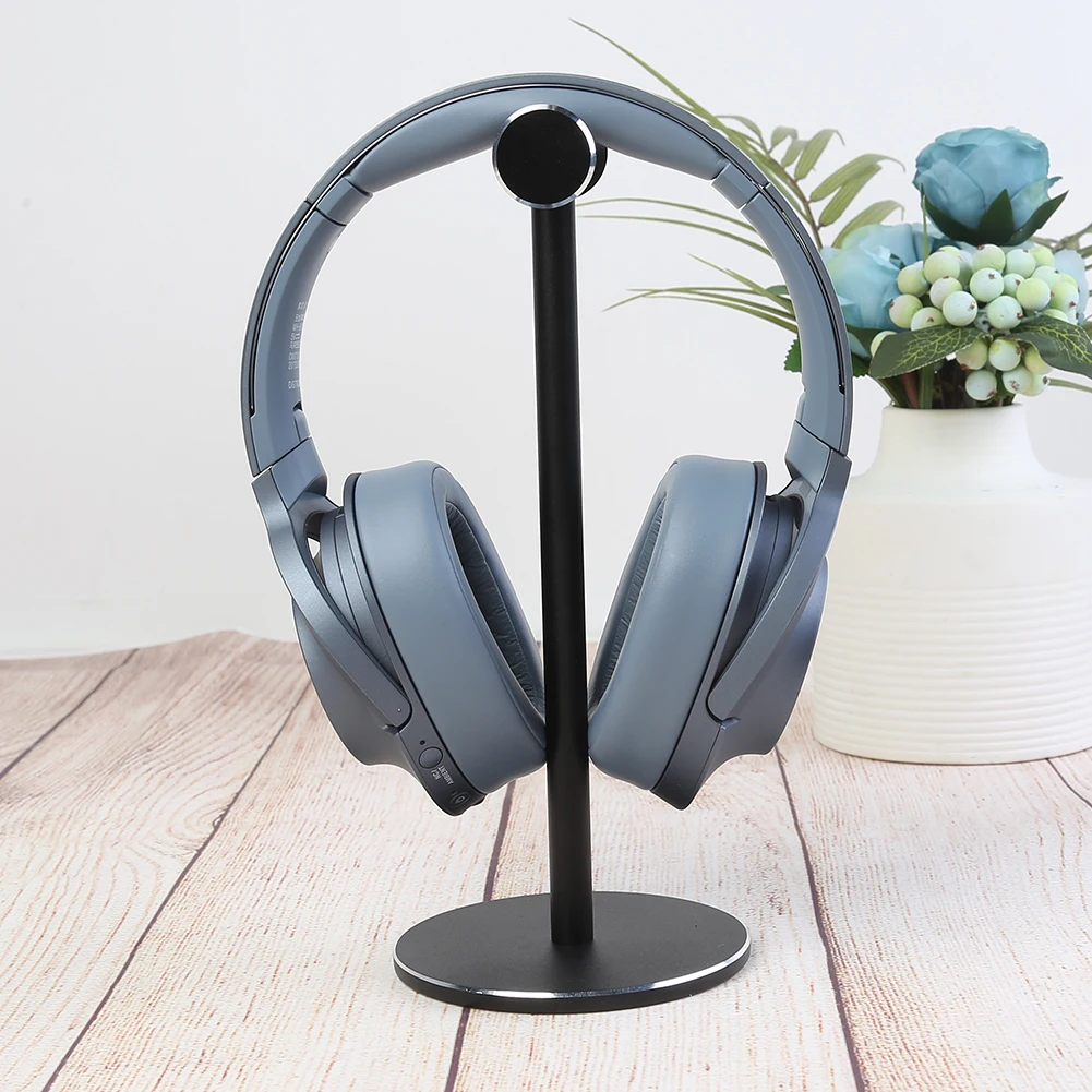 Portable Aluminum Alloy Headphone Desktop Stand Hanger Head Mounted Hook Non slip Earphones Display Holder Accessories