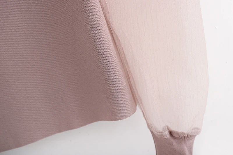 SyouyonStar Женская Осенняя сетчатая сплайсинговая блузка с длинным рукавом и оборками Топы рубашки с буфами на рукавах