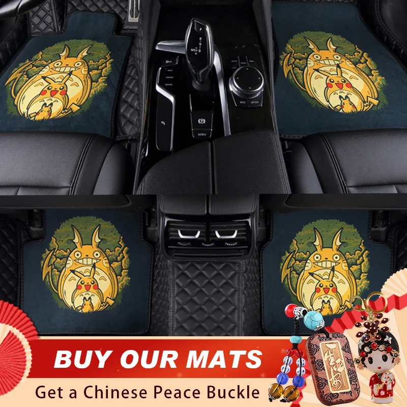 Мультяшный автомобильный напольный коврик на заказ для Volkswagen polo sedan touran 2007 golf 4 5 6