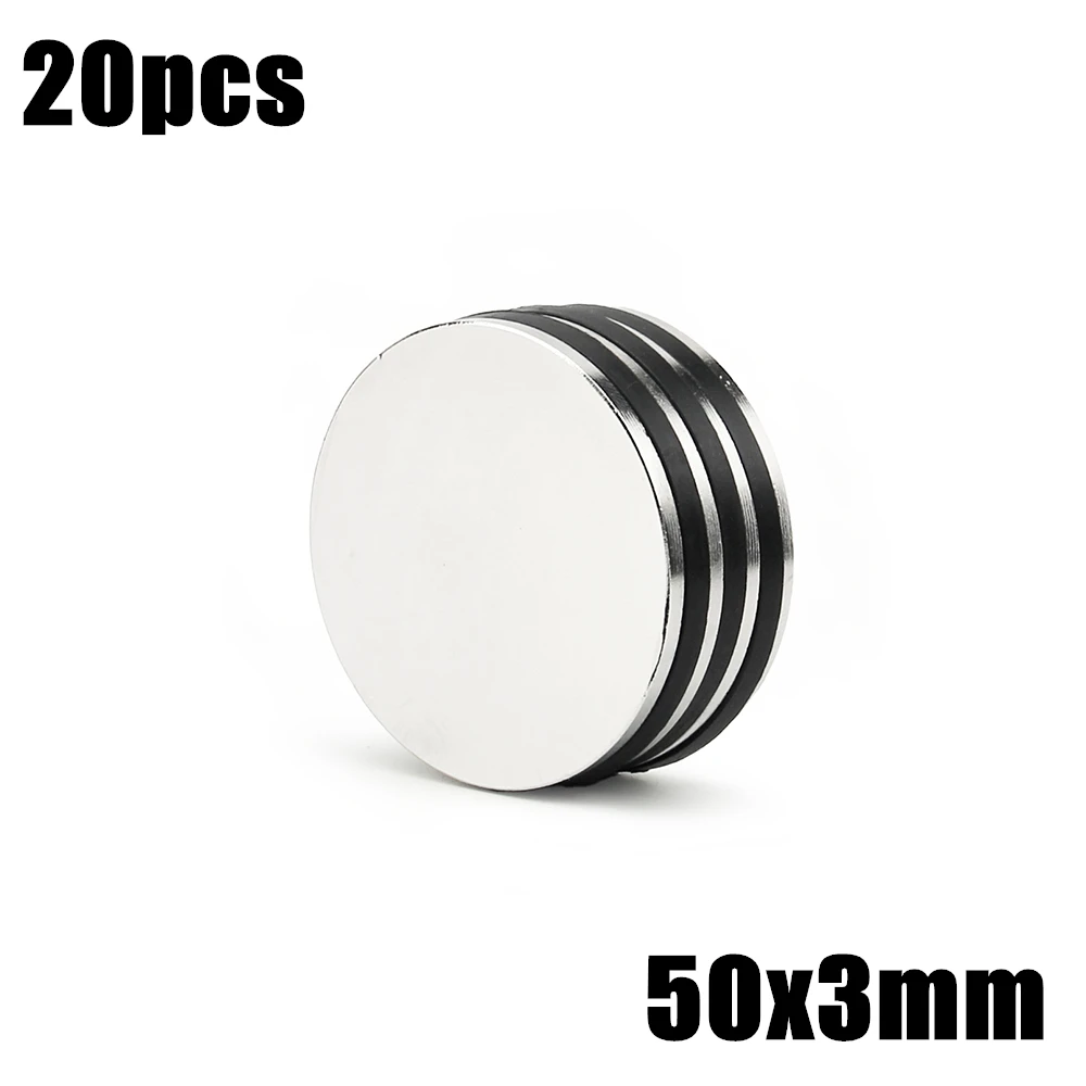 

20pcs 50x3mm Super Powerful Strong Bulk Small Round NdFeB Neodymium Disc Magnets Dia 50mm x 3mm N35 Rare Earth NdFeB Magnet