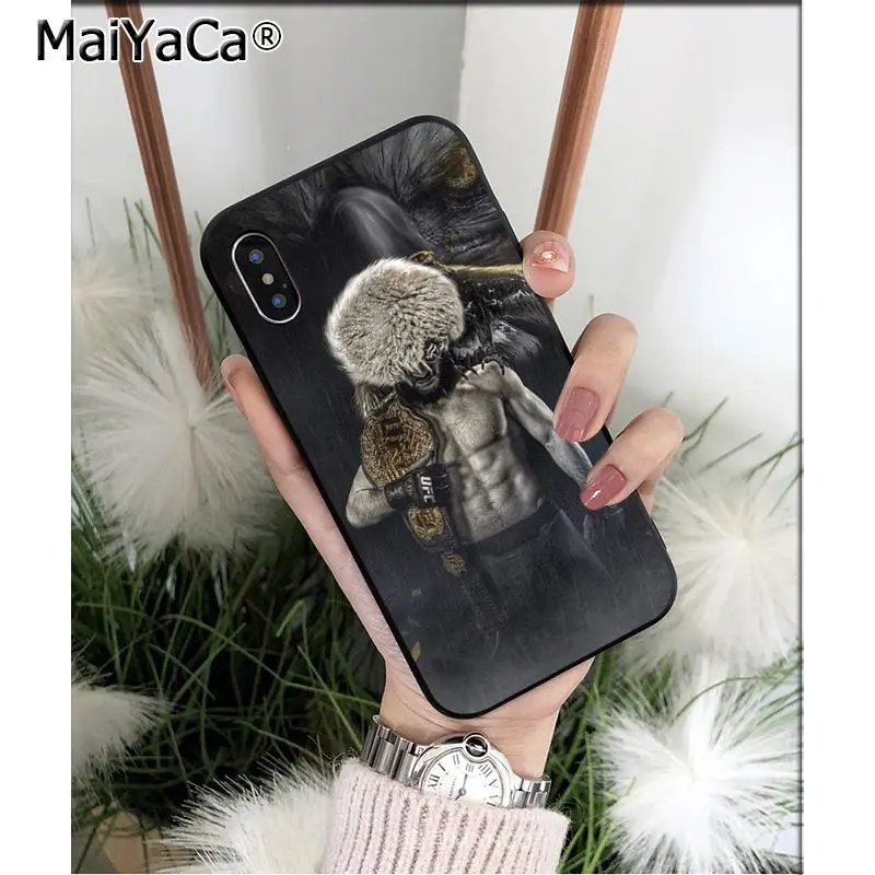 MaiYaCa khabib nurmagomedov UFC мягкий чехол для телефона из ТПУ для iPhone 6S 6plus 7plus 8 8Plus X Xs MAX 5 5S XR 11 11pro max