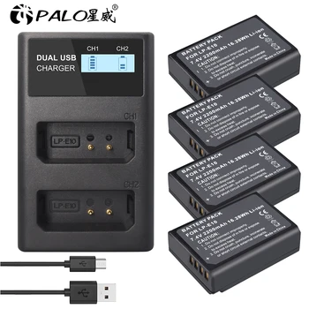 

PALO LP-E10 LPE10 LP E10 digital battery+LCD dual charger for Canon EOS Rebel T3 T5 T6 Kiss X50 Kiss X70 EOS 1100D 1200D 1300D