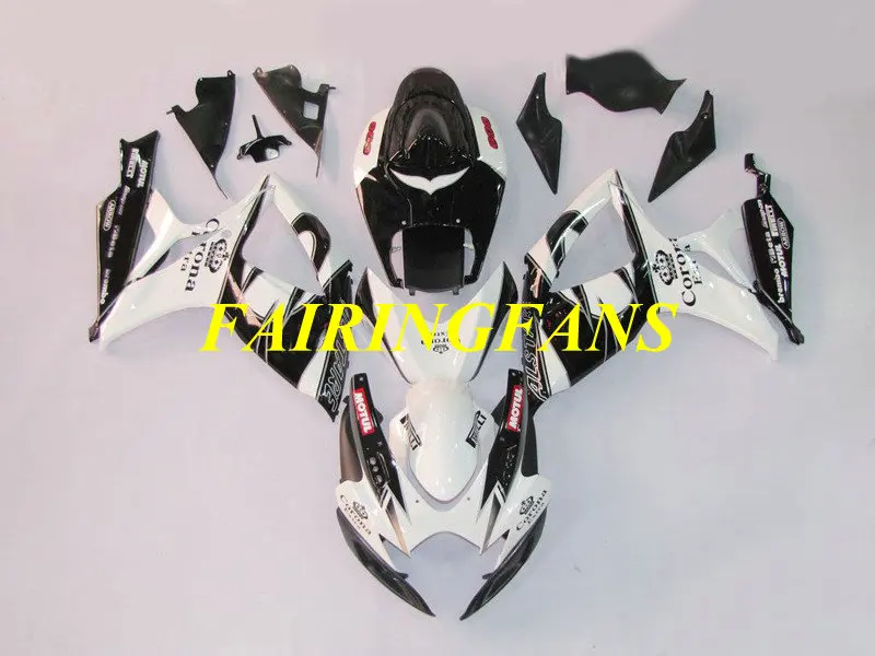 Инжекционный обтекатель для GSXR600 750 K6 06 07 GSXR 600 GSXR750 2006 2007 Белый Черный Обтекатели кузова+ подарки SC10