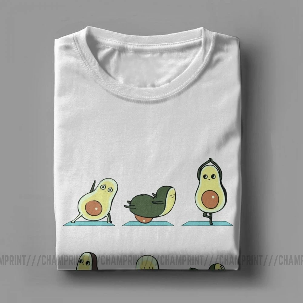 Tanie Awokado joga koszulki mężczyźni Huebucket Fitness Workout w stylu Vintage 100% bawełna Tee Shirt t shirty z krótkim rękawem odzież plus size