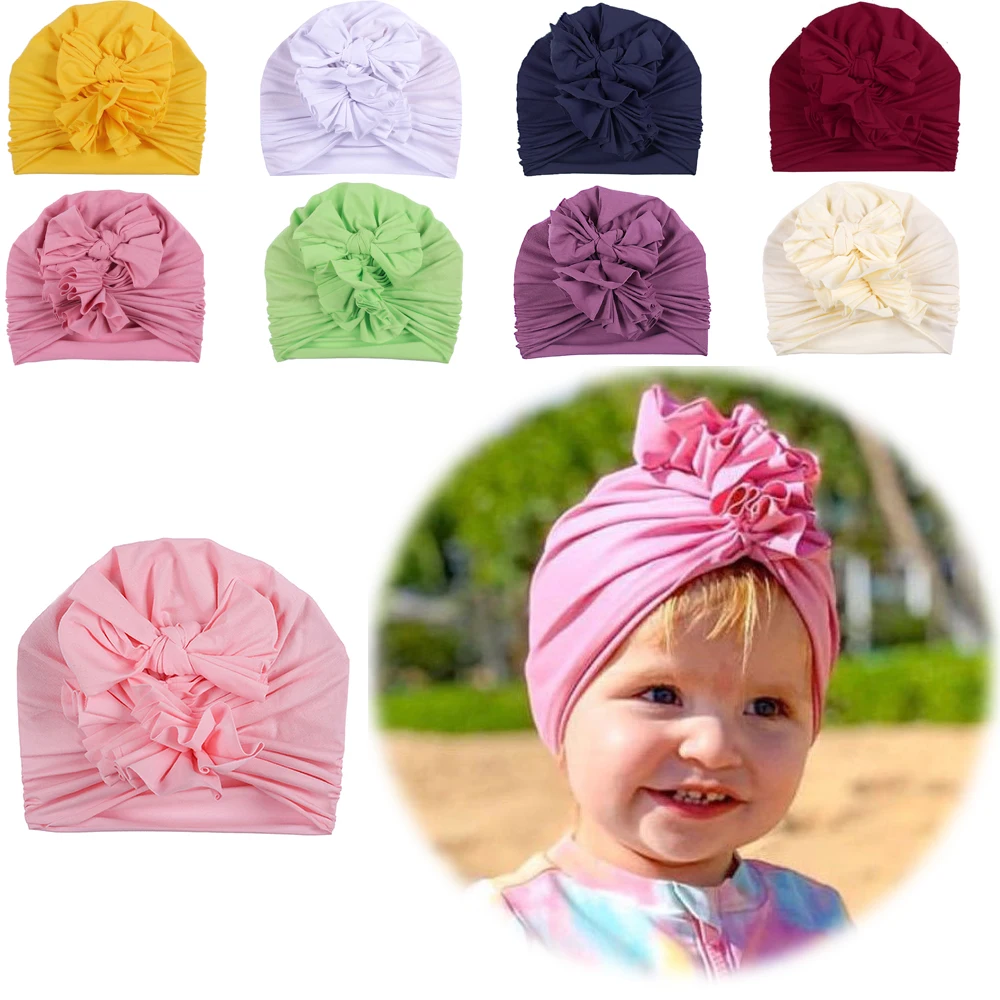 2020 New Style Lovely Baby Headband Turban Bowknot Newborn Baby Girl