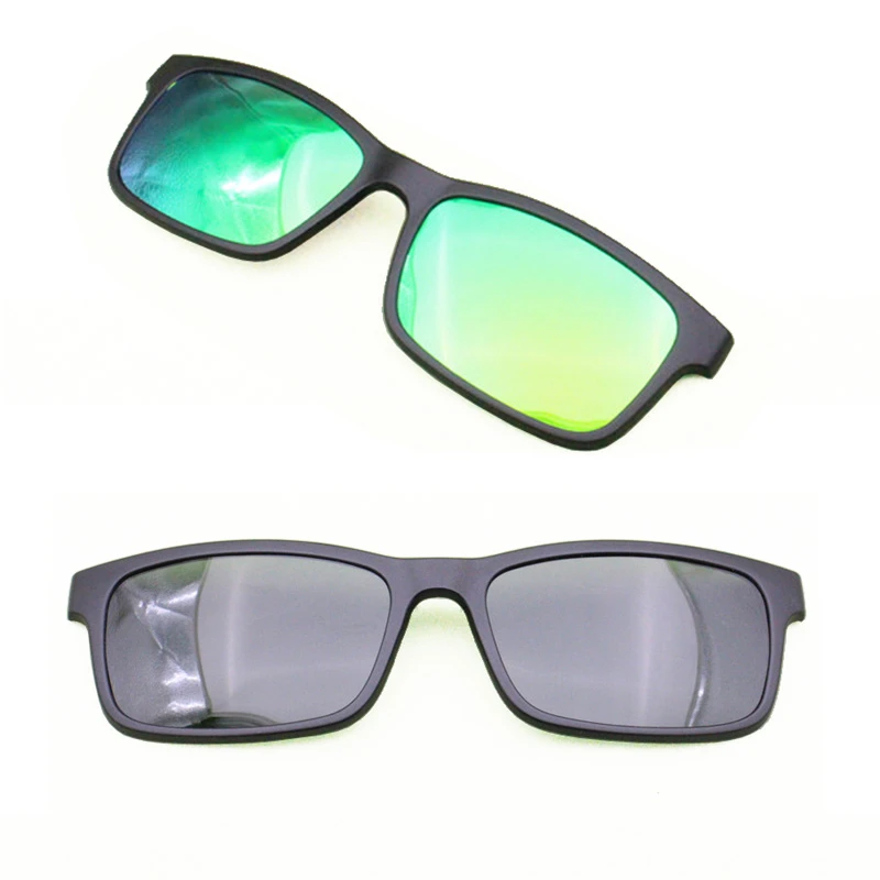 Modelo 007 lentes de óculos de sol retângulo polarizado, clipe extra para  óculos de miopia, presbiopia|Óculos de sol| - AliExpress