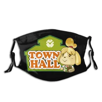 

Sunproof Protection Mask Animal Crossing Isabelle Its A Bell Town Hall Mouth Mask Filters Inside Stylish Mouth Muffle