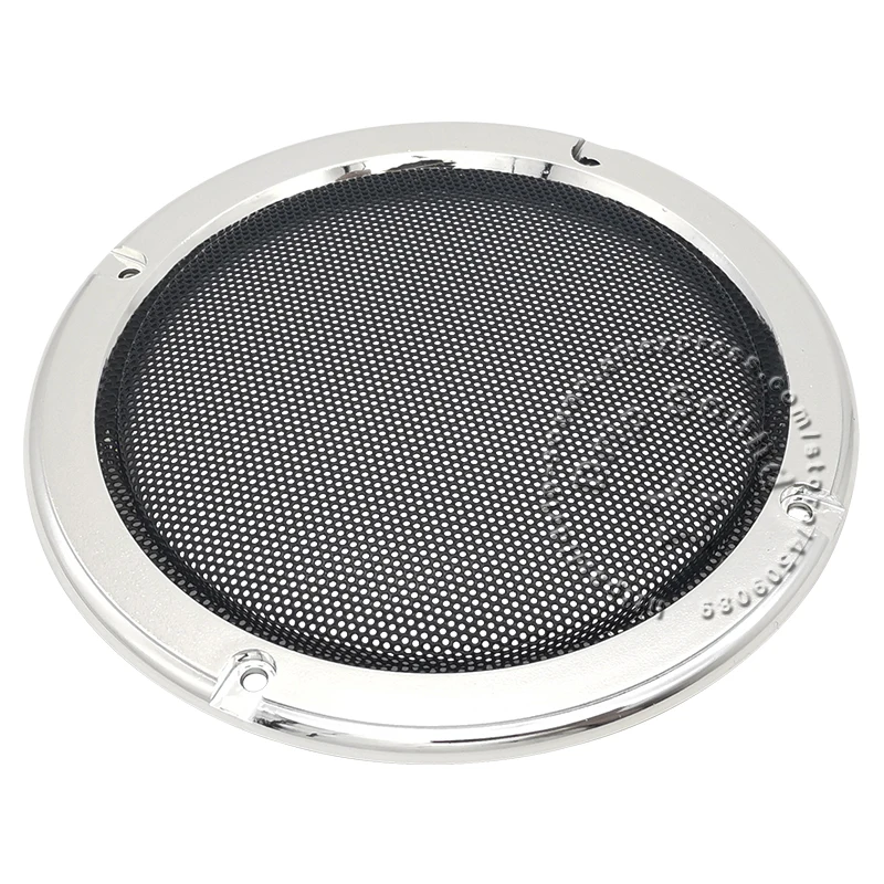 Couverture de grille de haut-parleur décorative pour voiture, filet de  conversion audio domestique, protection en maille métallique circulaire,  haute qualité, argent, 4 po, 5 po, 8 po