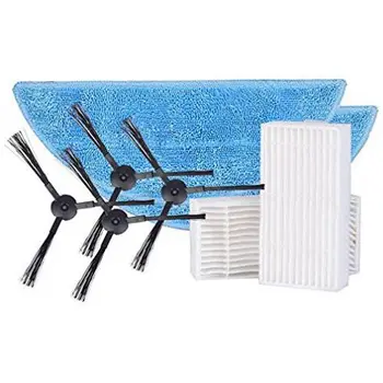 

side Brushx4 pc (2 pair)+Mop x2 pc+hepa Filter x2 pc for ilife v50 Robot Vacuum Accessories