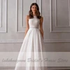 Simple Lace Chiffon Long Wedding Dresses Chic Boho Bridal Reception Boda Wedding Party Gowns 2024 Robe Mariage Customized 3