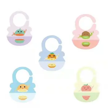 

Baby Feeding Bibs Fruit Tablecloth Waterproof Kid Bibs Baby Soft Silicone Bib Saliva Feeding Scarf Infant Neckerchief Bandana