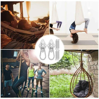 

800lb Capacity Hammock Accessories Hooks Swing Outdoor Home Camping Buckle