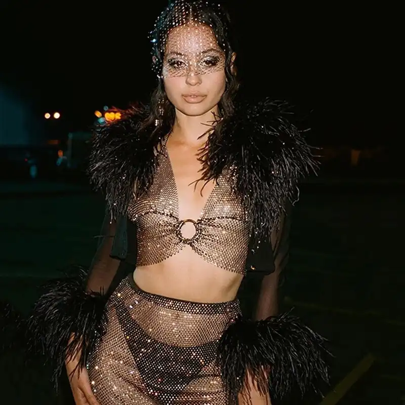 black skirt club outfit