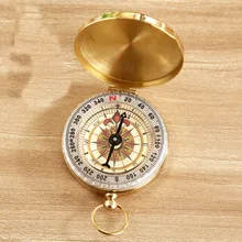 Золотой Открытый Кемпинг Пешие прогулки портативный латунный Карманный Компас Навигация