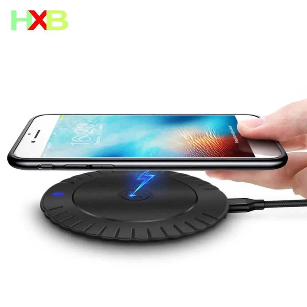 Беспроводное зарядное устройство HXB Qi для iPhone 11 Pro max X XR XS 8 PLUSE Samsung S8 S9 S10 Huawei P30 xiaomi mi