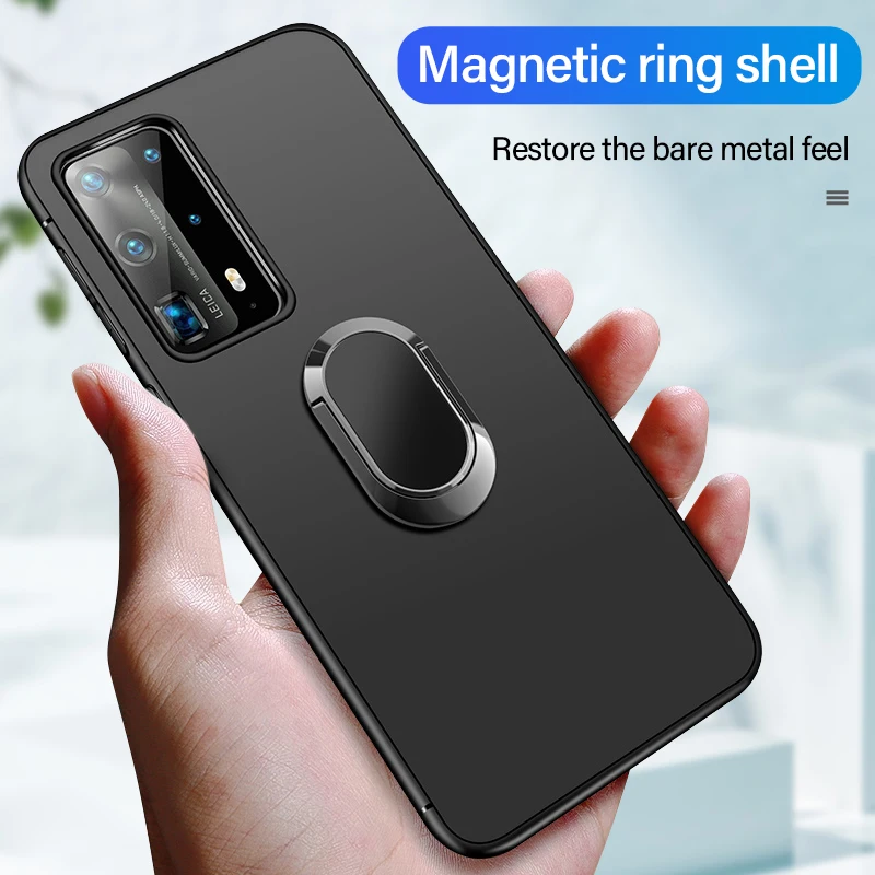 Ультратонкий магнитный держатель силиконовый чехол для телефона Huawei P40 P30 P20 Lite Mate