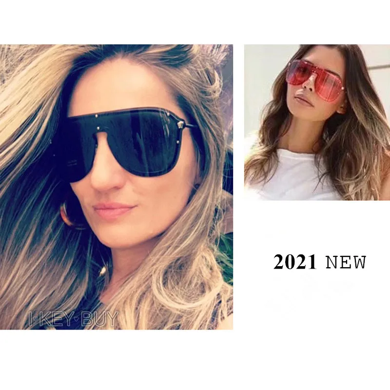 Oversized Fashion Sun Glasses For Men Women Wind-Proof Driver Goggles Large Full Frame Siamese-style Sunglasses 1pc