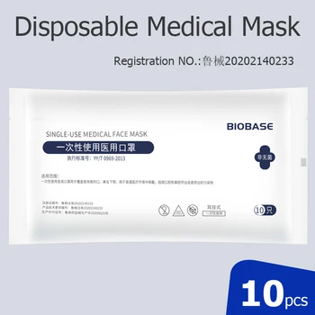

10pcs/lot BIOBASE Disposable Medical Mask Anti Germ Pollution Dustproof Meltblown Single Use Medical Masks for Doctor Nurse