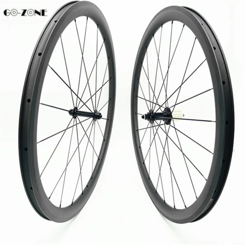 Go-zone Rodas carbono 700c 45x23 мм clincher дорожный велосипед колеса Powerway R39 100x9 130x9 карбоновая колесная стойка 1423 спицы