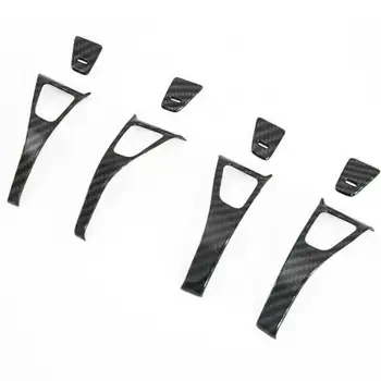 

For Tesla Model 3 Carbon Fiber Pattern Door Lock Protection Cover 8PCS 18-19 Modification Sticker Accessories
