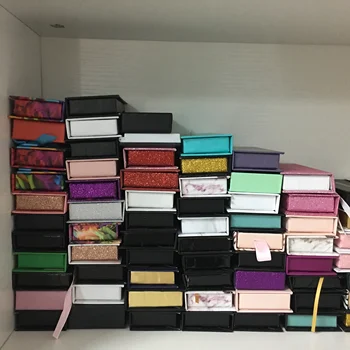 

lashes box wholesale 1pair 25mm false eyelashes packaging box fake mink lashes boxes faux cils strip magnetic case empty