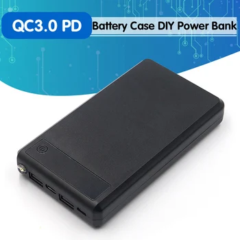 

QC3.0 PD 6x18650 Battery Case DIY Power Bank Shell Battery Charge Storage Box 95AF