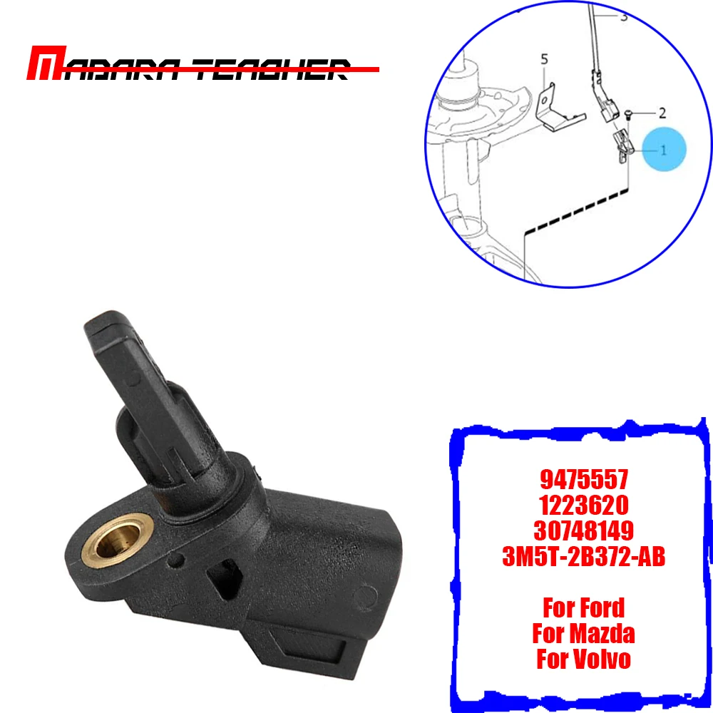 

30748149 ABS Wheel Speed Sensor For Ford CMax Focus Kuga Mondeo Volvo C30 C70 S40 V50 Mazda 3 5 9475557 1223620