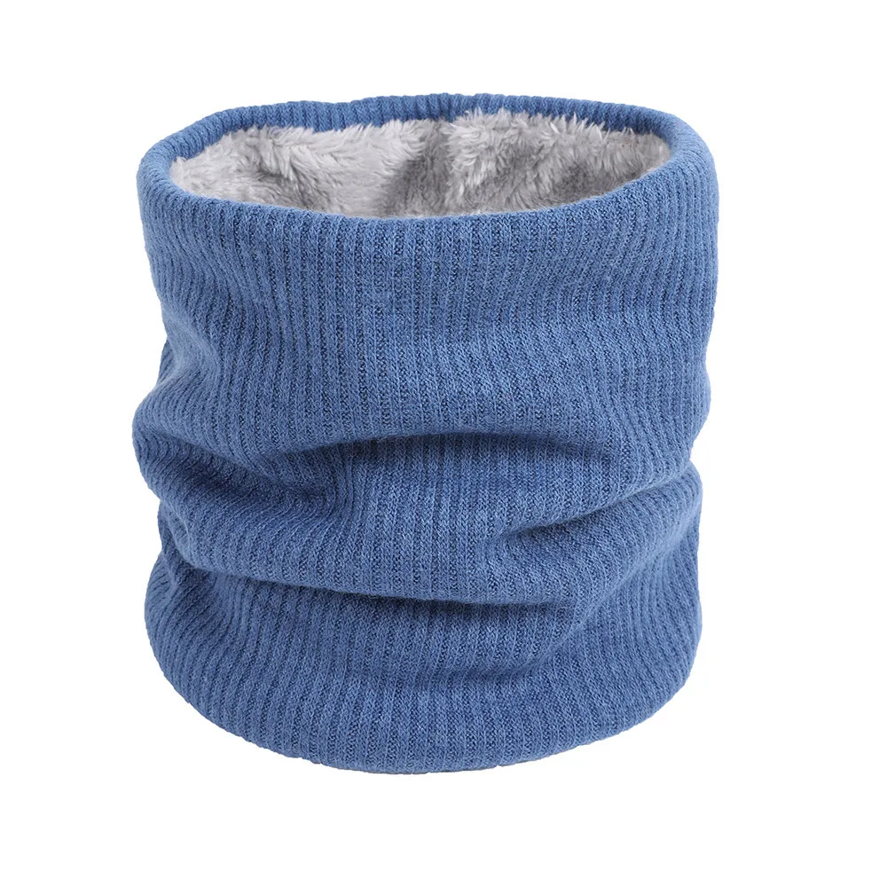 

2019 New Winter Scarf For Women Knit Warm Neck Rings Lady Children Girl Face Mask Men's Neckerchief Plush Collar Scarves