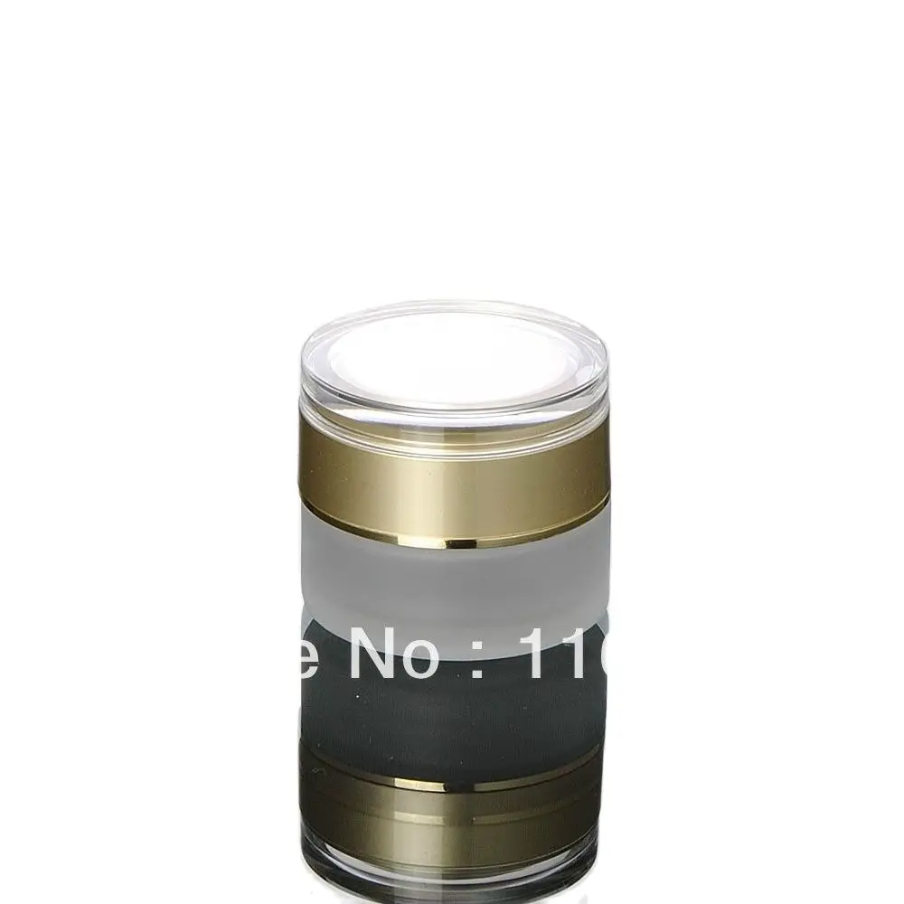 

30G frosted glass cream jar with golden cap