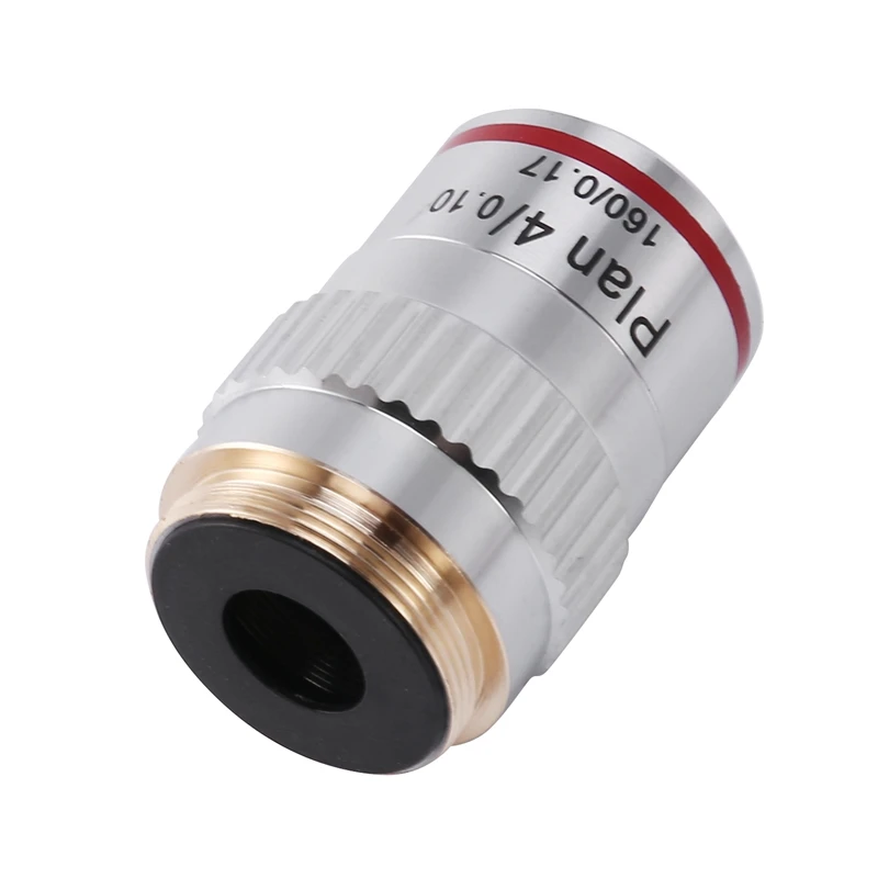 Microscope plan achromatic objective lens 4X biological metallurgical microscope objectives