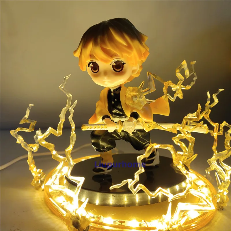 Фигурки убийцы демона агатсума зенитсу Thunderclap и Flash Led DIY ночной Светильник Kimetsu no Yaiba домашний декоративный светильник куклы подарок