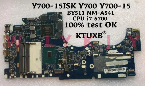 Для Lenovo Ideapad Y700 Y700-15ISK Материнская плата ноутбука BY511 NM-A541 SR2FQ I7-6700HQ процессор GTX960M 4