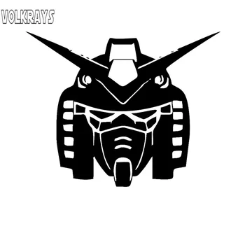 

Volkrays Fashion Car Sticker Gundam Rx-78 Anime Accessories Reflective Waterproof Sunscreen Vinyl Decal Black/Silver,11cm*14cm