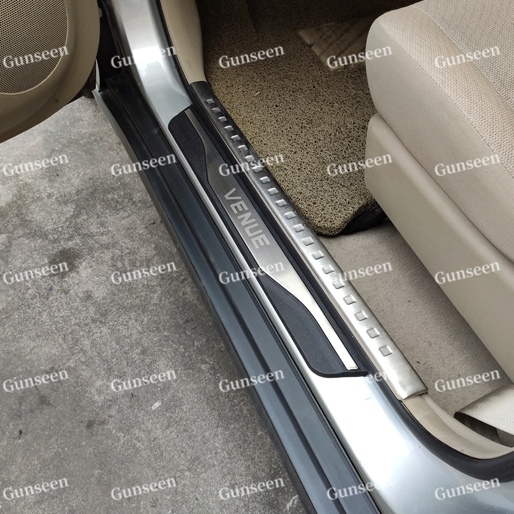 

For Hyundai Venue Door Sill Trim Pedal 2020 Stainless Steel Sticker Car Protector Auto Threshold Scuff Plate Styling Accessories