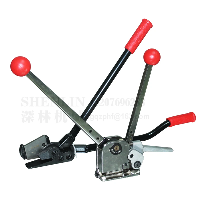 Ручная обвязочная машина, стальной ленточный инструмент для натяжения и резки, стальная упаковочная машина SHENLIN, Упаковочный Инструмент