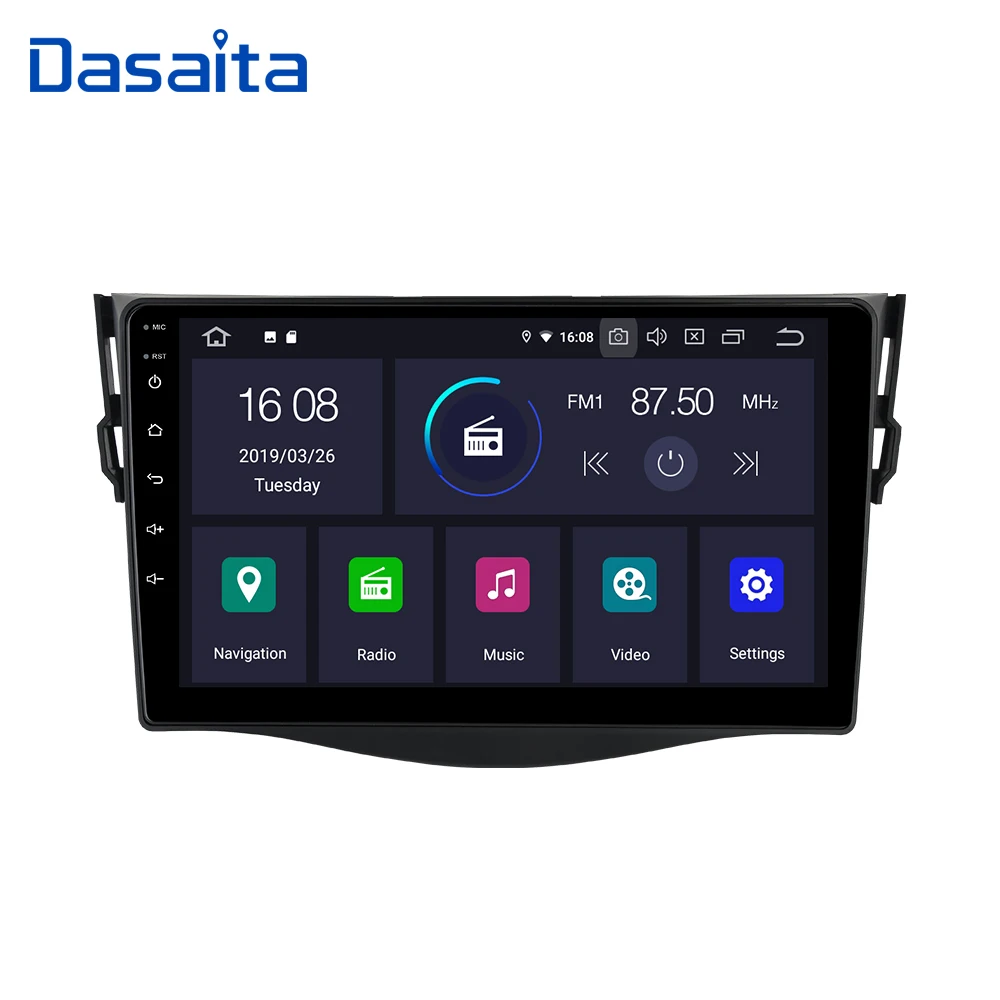 Автомобильный GPS плеер Dasaita 9 &quotAndroid 0 Navi для Toyota RAV4 2009 2012 с 2G 16G четырехъядерным