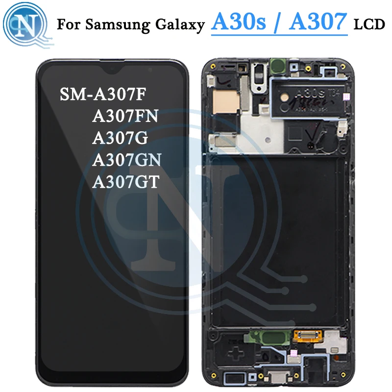 ЖК-дисплей OLED для Samsung GALAXY A30S A307 с рамкой сенсорный экран дигитайзер в сборе A307F
