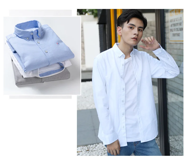 BOLUBAO Casual Brand Men's Lapel Shirts Male British Style Long Sleeve Shirts Mens Single-Breasted Dress Shirt Top