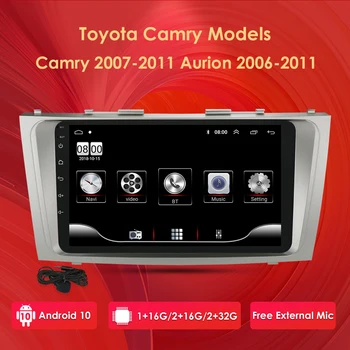 

1024*600 HD IPS Touch Screen Car radio Player Navigation GPS Radio Audio fit Toyotal Camry Aurion Android10 Wtih Mirror link 4G