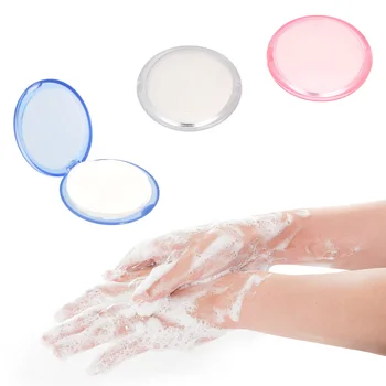 

50pcs/Box Flavor Soap Paper Disposable Boxed Disinfecting Soap Paper Foaming Box Scented Bath Wash Hands Outdoors Clean Tools