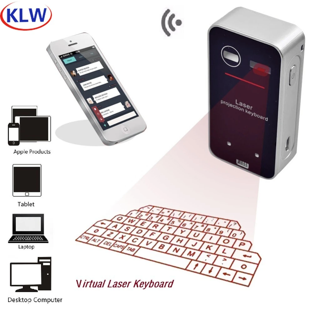 Klwinglés teclado Virtual con bluetooth, proyector, Mini teclado portátil para ordenador, almohadilla de y portátil|Teclados| - AliExpress