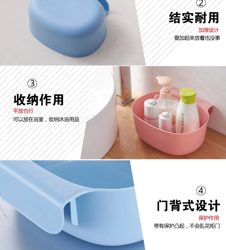 T0027 Kitchen Cabinet Door Hanging Large Size Garbage Can European Style Fashion without Cover Plastic Storage Box Sundries Barr